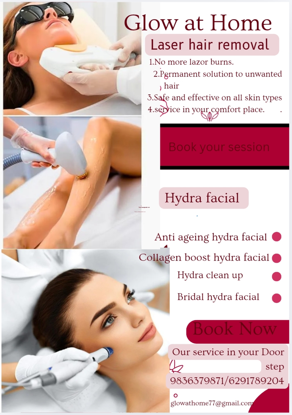 Laser Hair Removal and Hydra Facial details